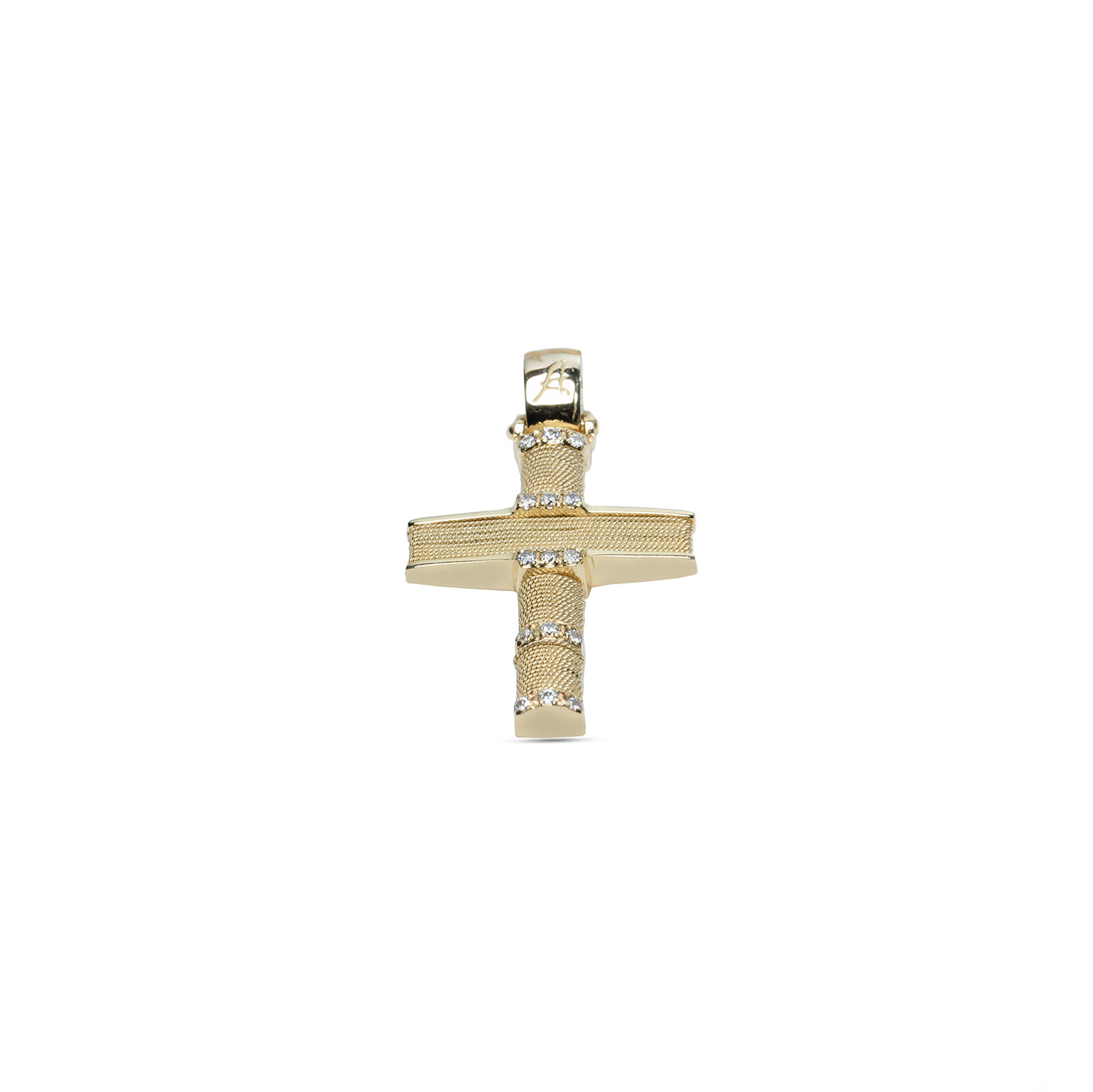 _DSC2974 Σταυρός χρυσός Κ14 με ζιργκόν - Image 1