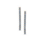 Σκουλαρίκια χρυσά Κ14 με κρύσταλλα Swarovski