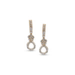 Σκουλαρίκια χρυσά Κ14 με κρύσταλλα Swarovski