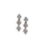 Σκουλαρίκια χρυσά Κ14 με κρύσταλλα Swarovski