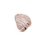 Δαχτυλίδι ασημένιο επίχρυσο με κρύσταλλα Swarovski
