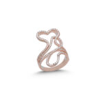 Δαχτυλίδι ασημένιο επίχρυσο με κρύσταλλα Swarovski
