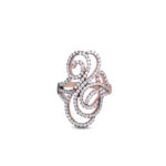 Δαχτυλίδι ασημένιο επίχρυσο με κρύσταλλα Swarovski
