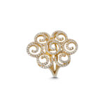 Δαχτυλίδι ασημένιο επίχρυσο με κρύσταλλα Swarovski