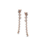 Σκουλαρίκια χρυσά Κ14 με κρύσταλλα Swarovski