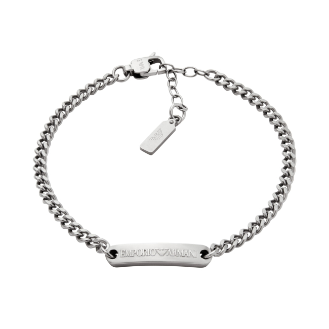 andriko-vrachioli-emporio-armani-me-taftotita Ανδρικό Βραχιόλι Emporio Armani με Ταυτότητα - Image 1
