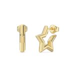 Σκουλαρίκια επίχρυσα Guess Steel Iconique