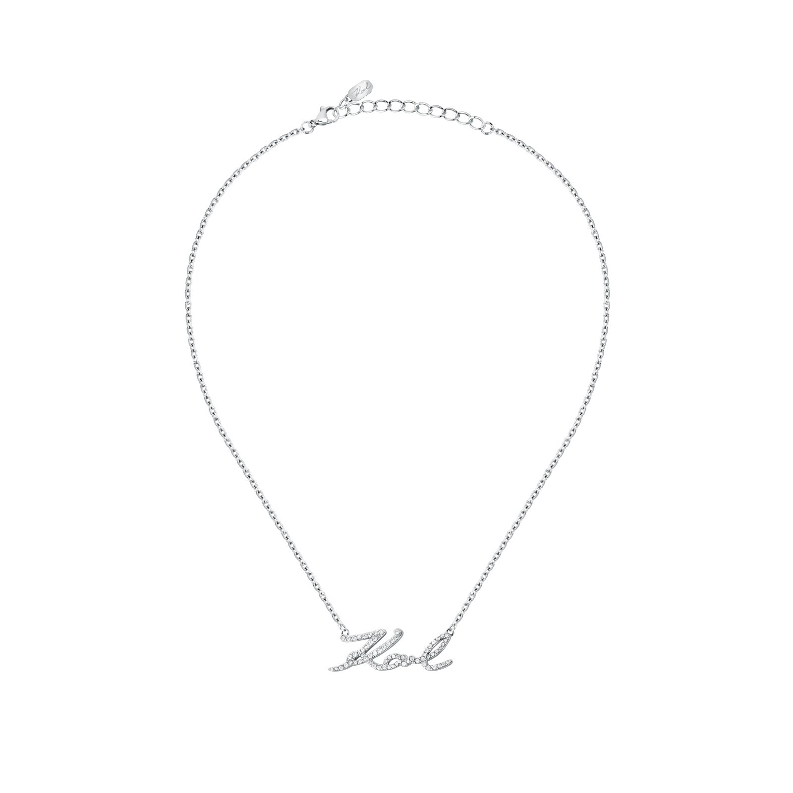 KARL-LAGERFELD-CHARMS-KLAYD04-Γυναικείο-Κολιέ-Ασημένιο-Με-Λογότυπο Κολιέ Karl Lagerfeld Charms - Image 1