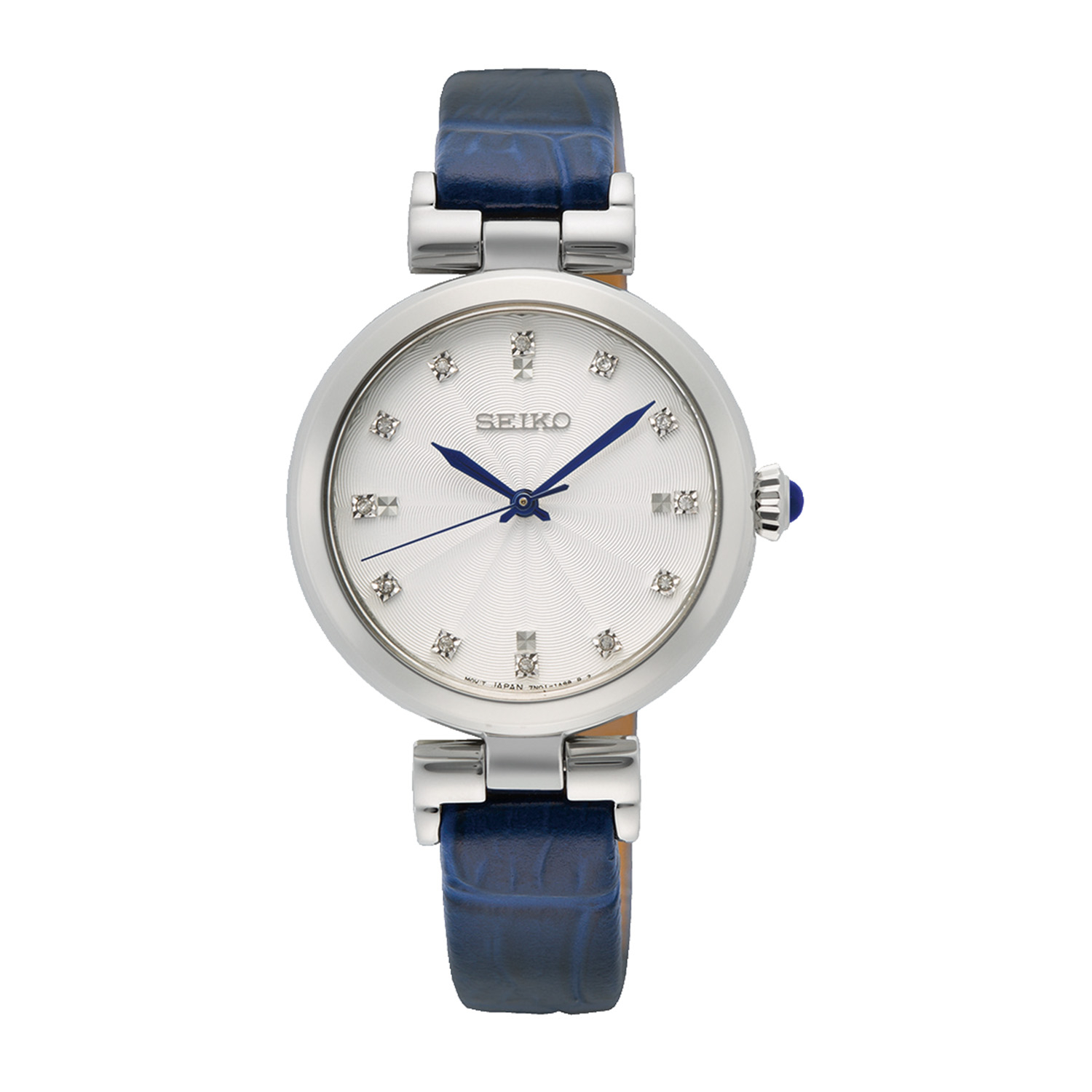 SRZ545P1_main Γυναικείο Ρολόι Seiko Blue Leather 30mm - Image 1