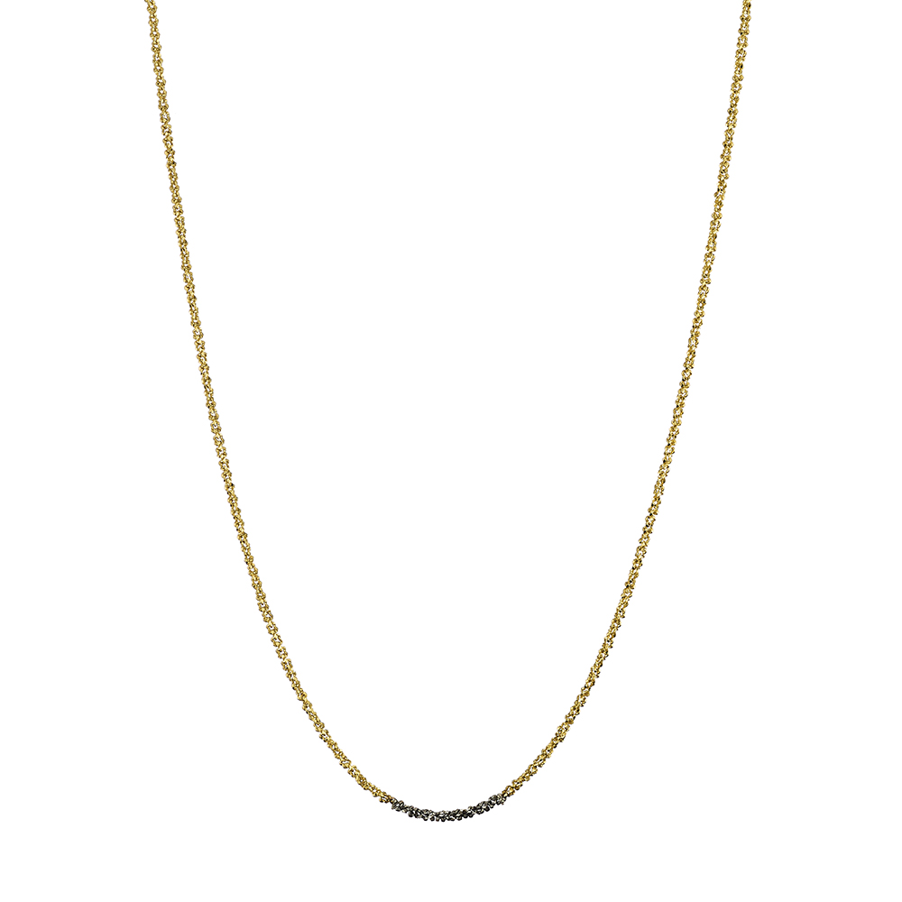 gynaikeio-kolie-oxette-shadow-asimi-925-dichromo-chryso-mavro Γυναικείο Κολιέ Oxette Shadow Ασήμι Δίχρωμο Χρυσό-Μαύρο - Image 1