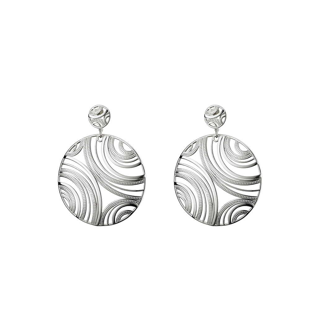 03L15-00475 Γυναικεία σκουλαρίκια Loisir Fashionistas Labyrinth μεταλλικά - Image 1