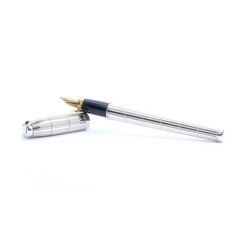 pena-s-t-dupont-fidelio-asimi-me-chrysi-pena-14k Πένα S.T. Dupont Fidelio Ασημί με Χρυσή Πένα 14Κ - Image 1
