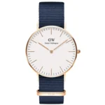 Γυναικείο Ρολόι Daniel Wellington Bayswater Blue Fabric Strap 36mm