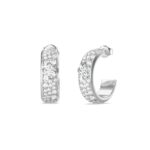 Γυναικεία σκουλαρίκια Guess Steel 4G Supreme ασημένιοι κρίκοι