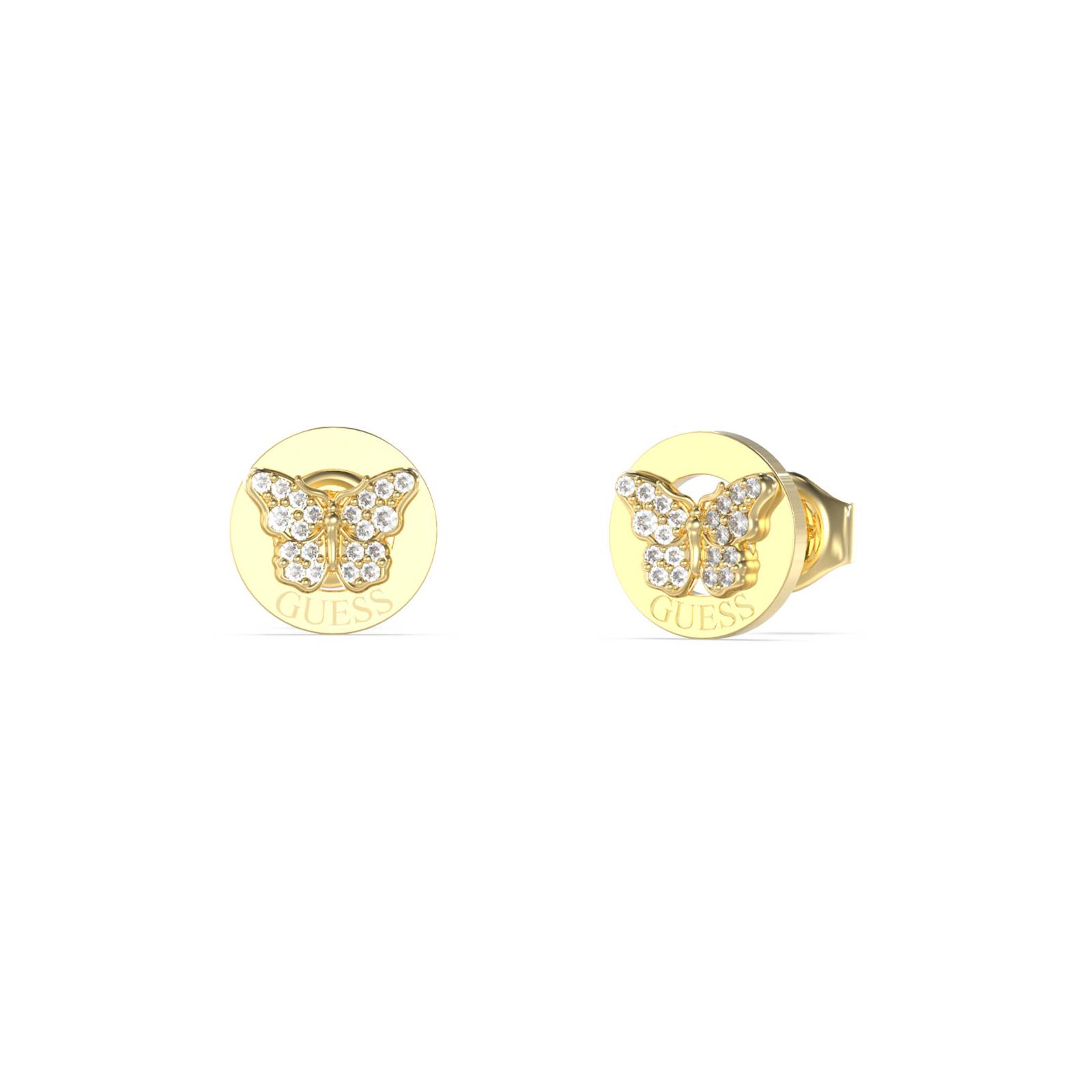 GUESS-STEEL-BORBOLETA-JUBE06136JWYGT-U-Σκουλαρίκια-Χρυσά-Με-Πεταλούδες-Με-Πέτρες(1) Γυναικεία Σκουλαρίκια Guess Borboleta Χρυσά με Πεταλούδες και Ζιργκόν - Image 1
