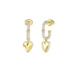 Γυναικεία σκουλαρίκια Guess Steel By Your Side κρίκοι επίχρυσοι