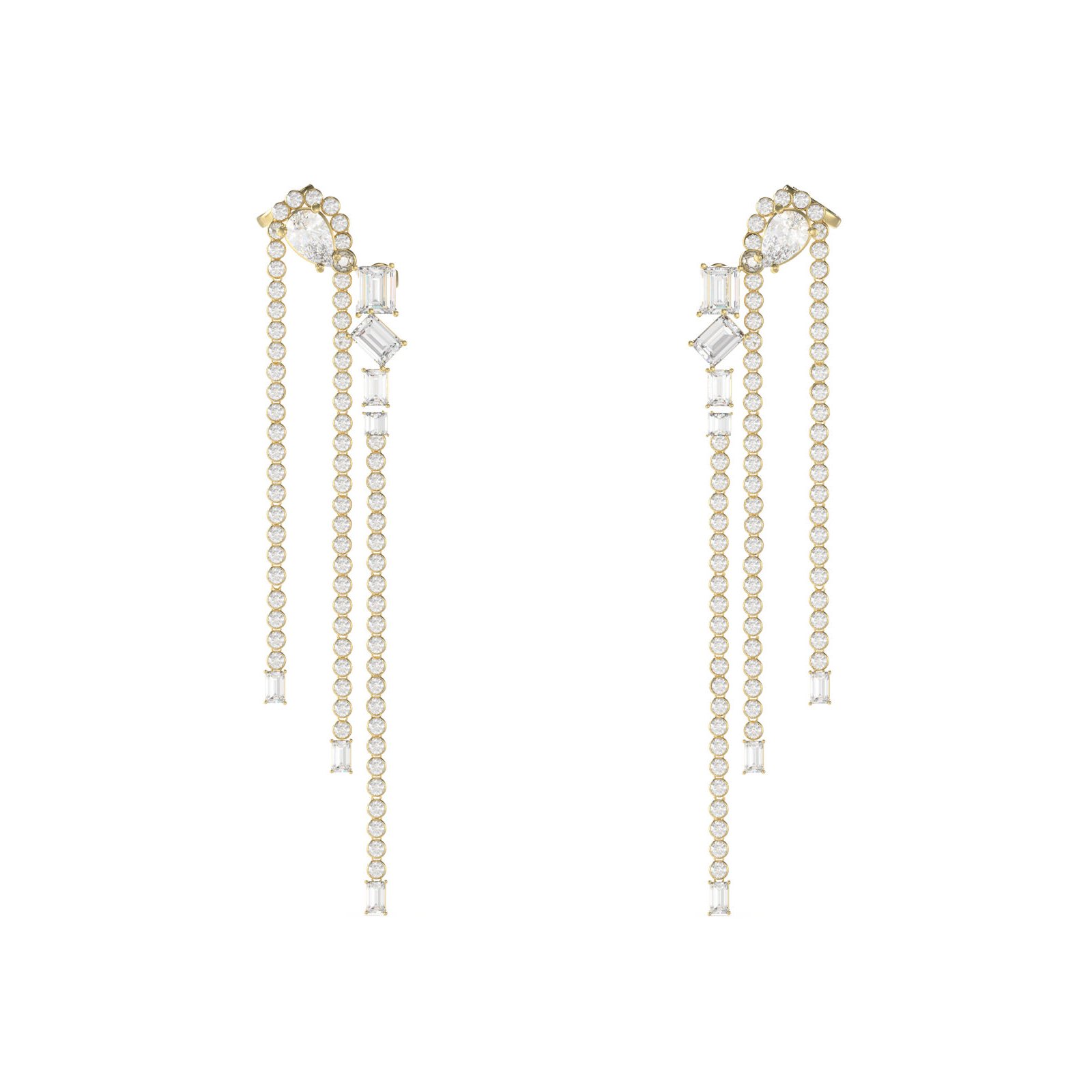gynaikeia-skoularikia-guess-steel-chandelier-JUBE05362JWYGT/U Γυναικεία σκουλαρίκια Guess Steel Chandelier - Image 1