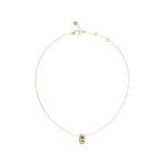 Γυναικείο κολιέ Guess Steel Fabulous Me επίχρυσο με σχέδιο και πέτρες