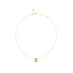 Γυναικείο κολιέ Guess Steel Fabulous Me επίχρυσο με σχέδιο και πέτρες