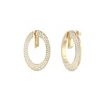 Γυναικεία Σκουλαρίκια Guess G Camden Χρυσά με Λογότυπο και Ζιργκόν