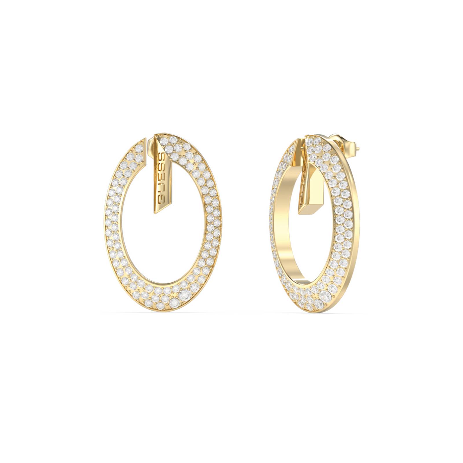 GUESS-STEEL-G-CAMDEN-JUBE06334JWYGT-U-Σκουλαρίκια-Χρυσά-Με-Λογότυπο-Με-Πέτρες(1) Γυναικεία Σκουλαρίκια Guess G Camden Χρυσά με Λογότυπο και Ζιργκόν - Image 1