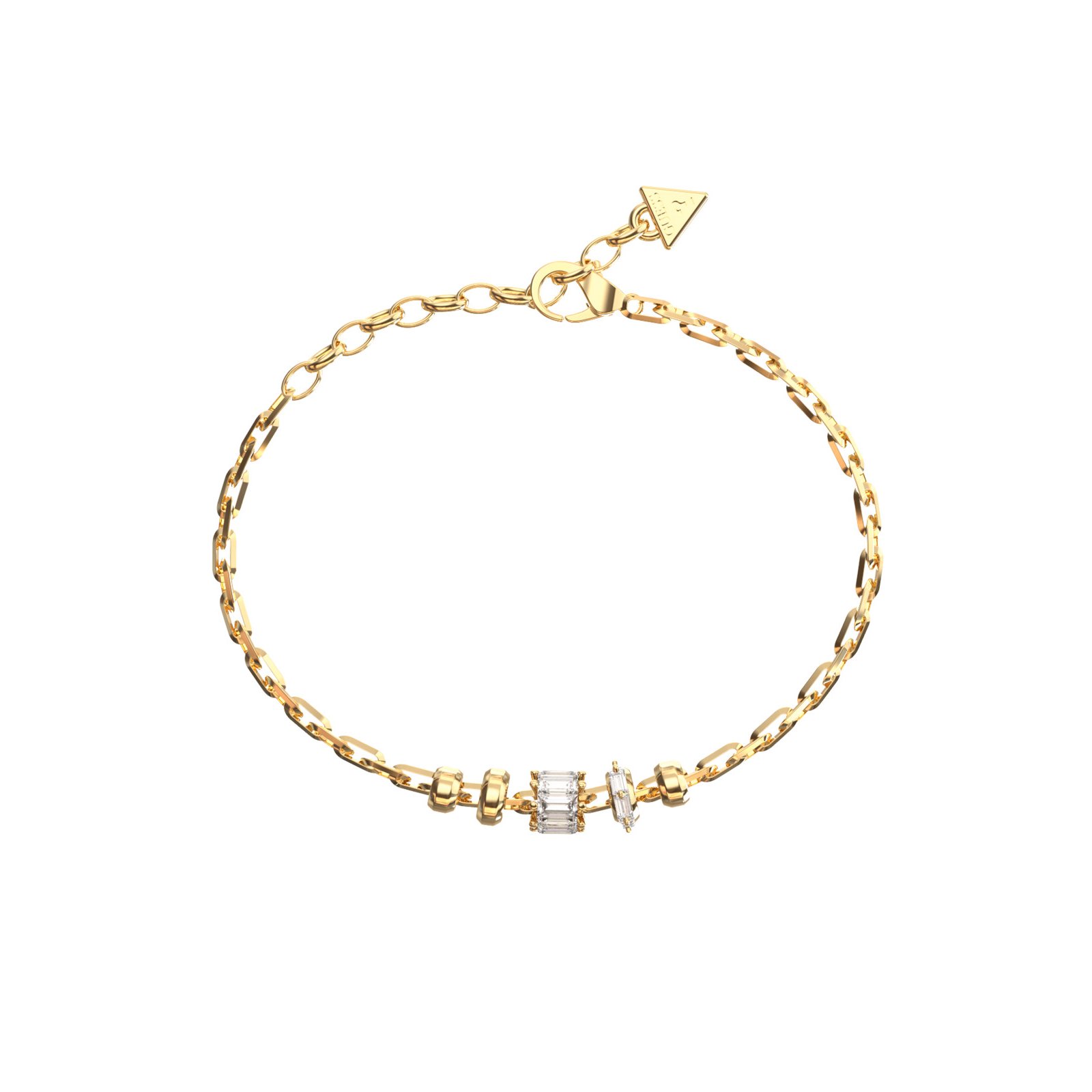 GUESS-STEEL-LES-BAGUETTES-JUBB06329JWYGL-Βραχιόλι-Χρυσό-Με-Πέτρες Γυναικείο ρολόι Guess Steel Les Baguettes επίχρυσο με πέτρες - Image 1