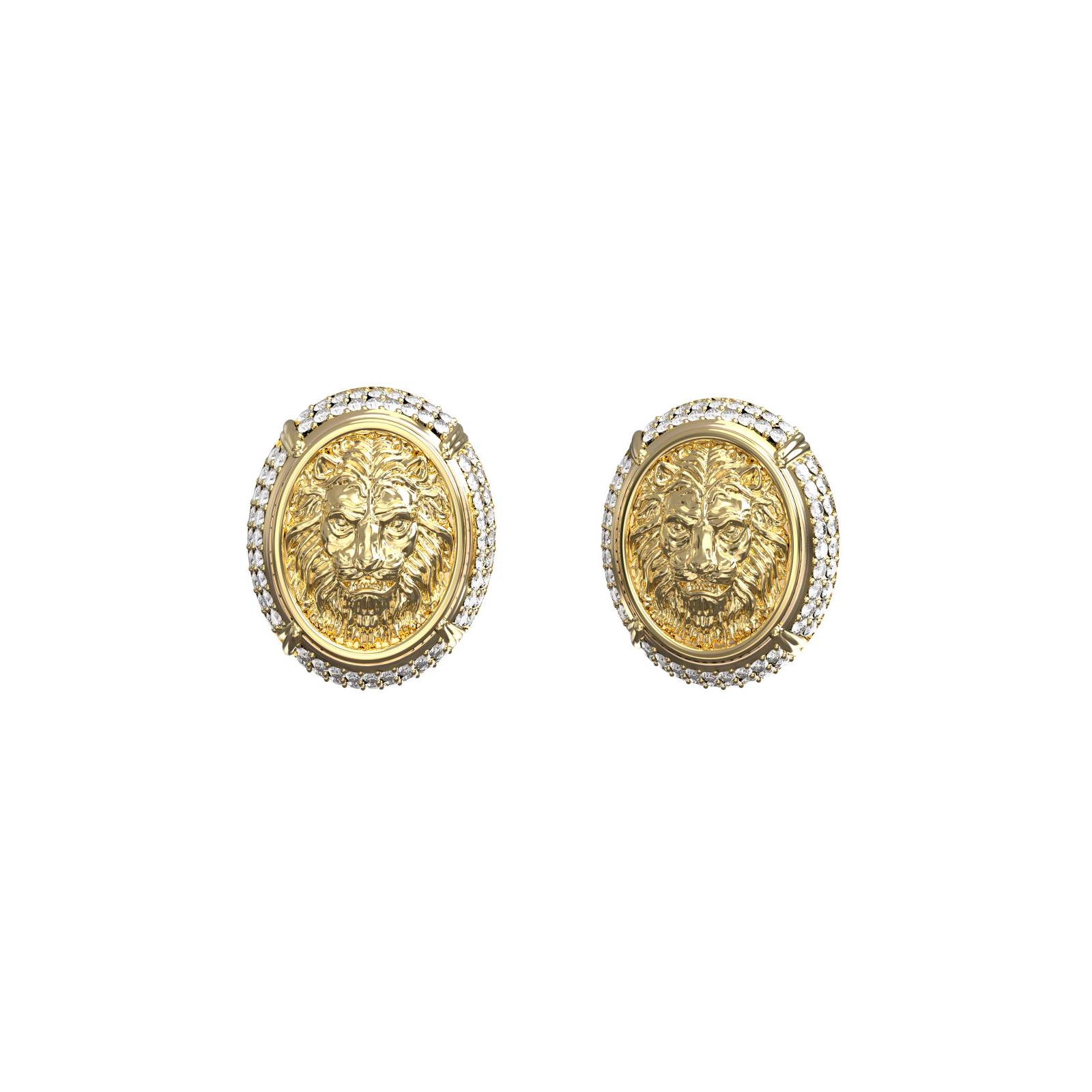 GUESS-STEEL-LIONESS-QUEEN-JUBE06191JWYGT-U-Σκουλαρίκια-Χρυσά-Με-Λιοντάρι(1) Γυναικεία Σκουλαρίκια Guess Lioness Queen Χρυσά με Λιοντάρι και Ζιργκόν - Image 1