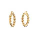 Γυναικεία Σκουλαρίκια Guess Madison Χρυσοί Κρίκοι 3,2cm