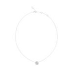 Γυναικείο κολιέ Guess Steel Morning Grace ασημένιο με πέτρες στο σχέδιο