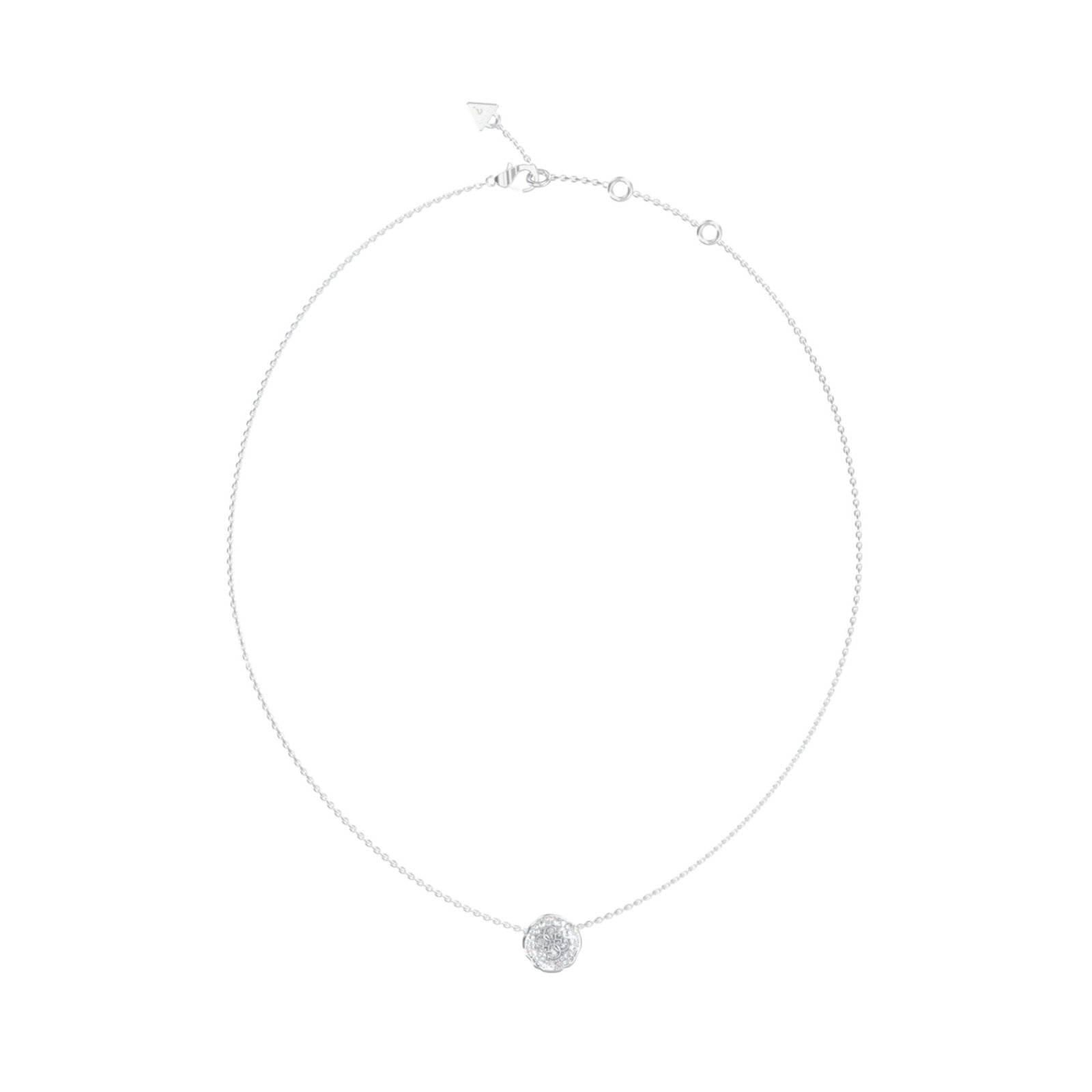 gynaikeio-kolie-guess-steel-morning-grace-JUBN06379JWRHT/U Γυναικείο κολιέ Guess Steel Morning Grace ασημένιο με πέτρες στο σχέδιο - Image 1