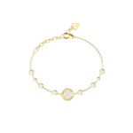 Γυναικείο Βραχιόλι Guess Sparks Χρυσό με Λευκά Ζιργκόν