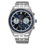 Ανδρικό Ρολόι Seiko Conceptual Chronograph 41,5mm με Μπλε Καντράν