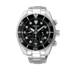 Ανδρικό Ρολόι Seiko Prospex Solar Diver Chronograph 45mm με Μαύρο Καντράν