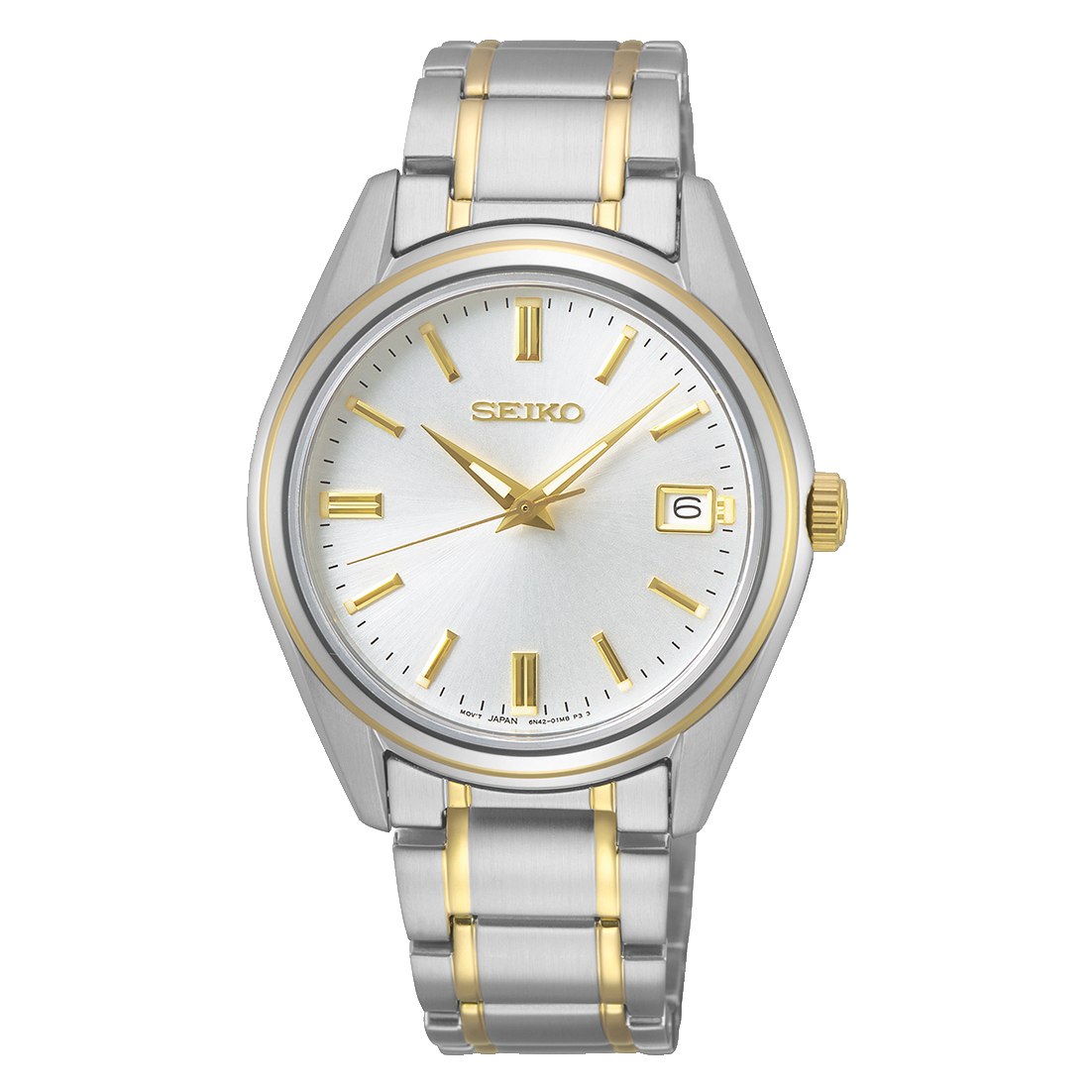 andriko-roloi-seiko-conceptual-36mm-dichromo-me-asimi-kantran Ανδρικό Ρολόι Seiko Conceptual 36mm Δίχρωμο με Ασημί Καντράν - Image 1