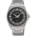 Ανδρικό Ρολόι Seiko Racing Sports 40mm με Μαύρο Καντράν