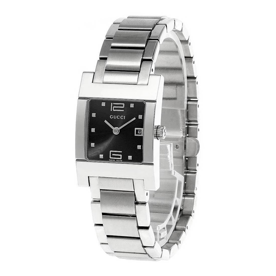 gynaikeio-roloi-gucci-me-mavro-kantran-kai-asimi-brasele Γυναικείο Ρολόι Gucci με Μαύρο Καντράν και Ασημί Μπρασελέ - Image 1