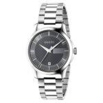 Unisex Ρολόι Gucci G-Timeless 38mm με Γκρι Καντράν και Ασημί Μπρασελέ