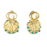 Γυναικεία Σκουλαρίκια Guess Seashell Χρυσά με Κοχύλι και Ζιργκόν