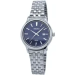 Γυναικείο Ρολόι Seiko Neo Classic 30mm με Μπλε Καντράν και Ασημί Μπρασελέ