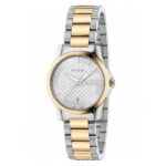 Γυναικείο Ρολόι Gucci G-Time 27mm Δίχρωμο με Ασημί Καντράν